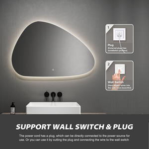 Fábrica <span class=keywords><strong>60x90</strong></span> personalizado iluminado sin marco Smart Hotel retroiluminado Irregular venta al por mayor <span class=keywords><strong>espejo</strong></span> de <span class=keywords><strong>baño</strong></span> montado en la pared con luz Led - Product Image 6