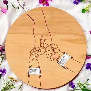 Tableau d'affichage commémoratif de <span class=keywords><strong>naissance</strong></span> de nouveau-né en bois sculpté à <span class=keywords><strong>la</strong></span> main logo de <span class=keywords><strong>naissance</strong></span> de <span class=keywords><strong>bébé</strong></span> panneau commémoratif en bois - Product Image 5