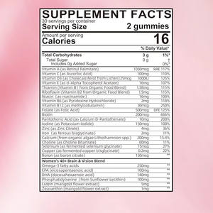 תוסף אומגה <span class=keywords><strong>3</strong></span> ופולאט טבעוני רב מכר, משפר גמישות העור, מולטי ויטמין גומי לנשים, לשיער וציפורניים בריאים - Product Image 2