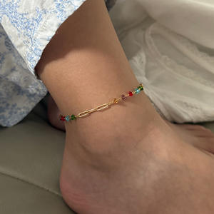 उत्कृष्ट ग्रीष्मकालीन समुद्र तट रंगीन जिरकॉन के साथ 18k सोने की प्लेटेड वाटरप्रूफ स्टेनलेस स्टील महिलाओं Yf8042 - Product Image 3