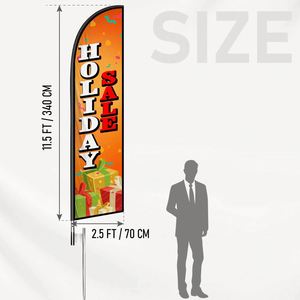 2.5*11.5 FT HOLIDAY SALE High Quality Custom Feather <b>Flags</b> Beach <b>Flag</b> for Beach Party and Advertising Promotions - Product Image 3