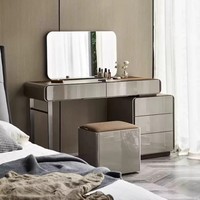 Luminaire LED intégré en bois massif, style moderne et luxueux, pour coiffeuse et table de maquillage de chambre, tailles personnalisables, collection 2025