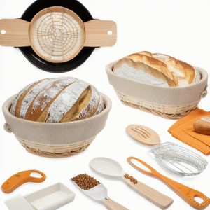 وعاء تدقيق بغطاء سلال تخمير سائبة سلة بانيتونات لعجين مخمر طقم خبز مطعم - Product Image 1