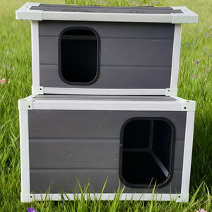 Refugio Ligero para Mascotas Resistente a la Intemperie, Casa para Mascotas de Plástico con Protección UV para Perros Medianos y Grandes - Product Image 3