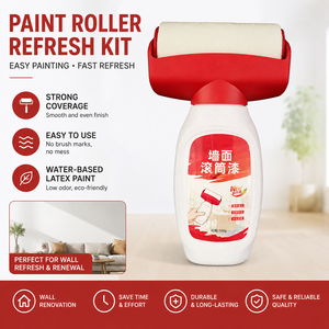 Kit de Repintado con Rodillo para Pintura Látex, Pintura para Paredes a Base de Agua, Fácil Aplicación, Revestimiento para Renovación de Paredes Interiores - Product Image 1