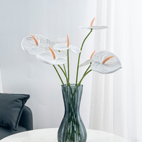 Fleurs artificielles en soie Flamingo à tige unique, faites à la main, toucher naturel, durables pour mariage, remise de diplôme, décoration intérieure