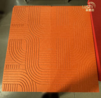 Autocollants muraux en feutre pour animaux de compagnie à rainures en V écologiques, décoration intérieure en polyester 3D, panneaux muraux acoustiques insonorisants