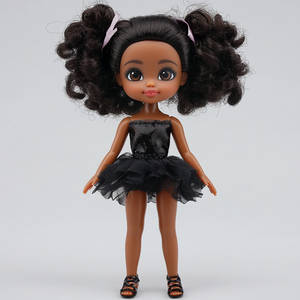Poupées noires de mode afro-américaines de 12 pouces pour enfants, nouvelle conception de haute qualité en vinyle, adorables pour les filles - Product Image 4