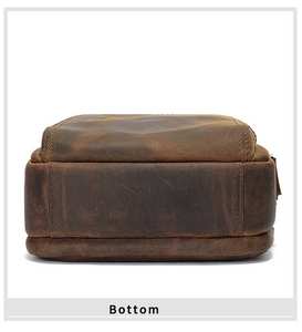Bolsos de Mensajero de cuero de vaca <span class=keywords><strong>Real</strong></span> para hombre Retro marrón para hombre, bolso de hombro a la moda para hombre, bolso de mensajero - Product Image 3