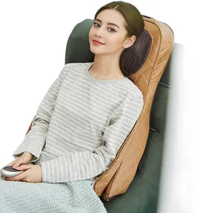 Car Home Use Portable Air Compression Heating Vibration Massage Pillow Neck Back Shoulder Massager Cushion for Relaxation