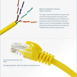 Personalización de soporte de alta calidad UTP <span class=keywords><strong>Cat5e</strong></span> Cat6 Cat6a RJ45 enchufe Cable de red Cables de comunicación - Product Image 3