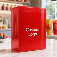 Boîte cadeau pliable transparente en PET de qualité alimentaire, matériaux recyclés pour l'affichage de fruits, de thé et de boissons en détail, logo/graphisme personnalisé