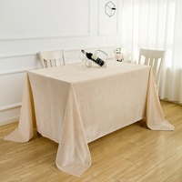 Nappe carrée ou rectangulaire en velours rouge champagne, couleur unie personnalisée, décorative pour mariage, banquet et événements festifs