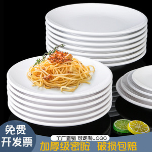 Vajilla de melamina: platos redondos de autoservicio, platos comerciales para huesos, platos para fideos salteados de restaurantes de comida rápida, platos para restaurantes de hoteles - Product Image 4