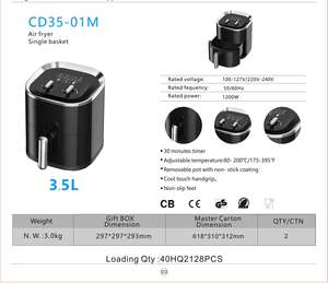 Friteuse à air électrique professionnelle bon marché 3.5L antiadhésive cuisson petit <span class=keywords><strong>four</strong></span> friteuses à air au <span class=keywords><strong>meilleur</strong></span> prix - Product Image 6