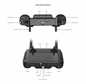 Fpv için Qualcomm8-Core Cpu SIYI Mk15 tarım Mini Hd akıllı kontrolör