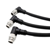 Harness Kabel Las Multi-pin M12 Berkualitas Tinggi, Konektor Pria dan Wanita, Kustom, Tahan Air, untuk Koneksi Sensor Industri