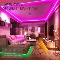Kit de Tira de Luces LED RGB Inteligente 5050 de 12V/24V, 60 LED, Control Remoto por WiFi con App Tuya, Cambio de Color para Hogar y Hotel