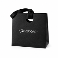 Sac en papier de luxe personnalisé avec logo de marque imprimé, poignée découpée, pour vêtements et bijoux, idéal pour la promotion