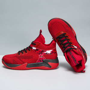 Nuevas zapatillas de baloncesto con cordones y suela blanda 2026, zapatillas deportivas modernas y a la moda para hombre, color rojo, talla grande, estilo baloncesto - Product Image 3