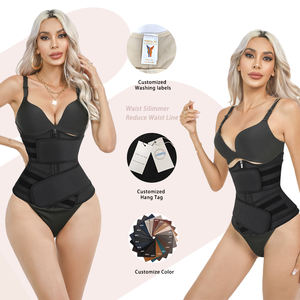 <span class=keywords><strong>Fajas</strong></span> Moldeadoras de Cintura en Forma de W, XXS-6XL, Faja Reductora de Látex, Faja Colombiana BBL, Corsé, Cinturón Entrenador de Cintura con 2 Correas - Product Image 4