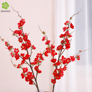 QIHAO Artificial Plum Blossom Single Branch High Simulation Silk Flower For Home Wedding Decoration - Product Image 2