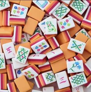 Entrega Rápida, Fichas de Mahjong Americanas Minimalistas Hechas a Mano, Juego de Mahjong Acrílico para Viajes, Vacaciones y Fiestas - Product Image 1