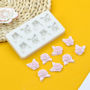 Rose Fudge stampo in Silicone <span class=keywords><strong>biscotti</strong></span> al cioccolato fare fai da te piccolo stampo per aromaterapia strumenti per la decorazione di torte di pane accessori per la cottura - Product Image 3