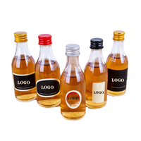 Botol Kaca Mini 50ml Sampel Gratis, Botol Kosong untuk Minuman Keras, Wine, Gin, Whisky, Vodka, Spirit, dengan Tutup Sekrup