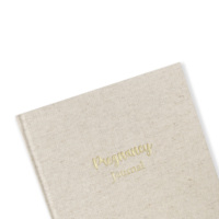 Journal de grossesse personnalisé à couverture rigide, journaux pour maman et bébé, en lin, journal quotidien et mensuel, livre de souvenirs, carnet de notes