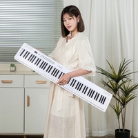 Piano numérique pliable 88 touches, clavier électronique Type-C, 80 démos, 200 sons, rythmes, fonction d'enseignement, métronome, pour débutants et étudiants