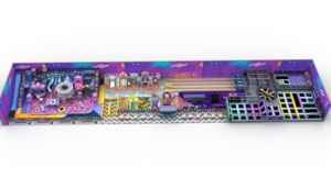 Centre de divertissement intérieur commercial avec <span class=keywords><strong>parc</strong></span> de trampolines, aire de jeux souple, <span class=keywords><strong>allée</strong></span> de bowling et jeux d'arcade pour enfants et adultes - Product Image 3