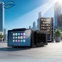 Monitor Industrial de Alto Brillo Legible Bajo la Luz Solar, Pantalla LCD con Panel Frontal Impermeable IP65 para Máquinas Expendedoras, Kioscos y Terminales