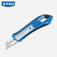 Couteau pliant utilitaire de qualité industrielle Kebo KB-601 avec lame en acier verrouillable, lame à changement rapide, longueur totale de 16 cm