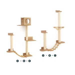 new Cat Furniture Wooden Floating Cat Climbing Tree Activity Shelf Mounted Cat Wall Shelves Set