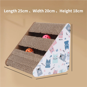 Driehoekig rechtopstaand krabplank voor katten Bell Creatief kattennest Duurzaam golfkarton Kattenhuis Leuke stijl kattenkarton Kattenboom - Product Image 4