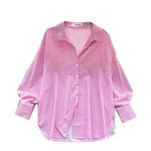 Blusas Casuales de Manga Larga con Cuello Camisero para Mujer, Camisas a Rayas, Tops Casuales para Mujer, Ropa al por Mayor - Product Image 5