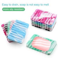 Lotus Bunga Sabun Silikon Sabun Pemegang Non-Slip Fleksibel Sabun Tray untuk Kamar Mandi Shower