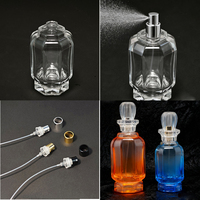Flacon de parfum de luxe Crystal Palace avec bouchon couronne - Base hexagonale, héritage vintage pour les fragrances boisées et orientales haut de gamme