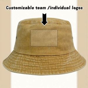 Sombrero de Pescador de Mezclilla Bordado Personalizado Estilo Vintage, Gorra Clásica de Algodón Lavado para Hombres y Mujeres, Uso Diario Informal, Pesca, Esquí - Product Image 5