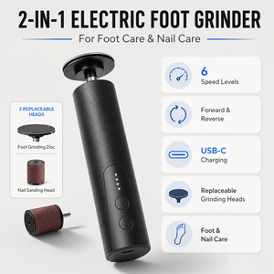 USB Rechargeable Portable Electric Nail <b>Grinder</b> Foot Callus Remover with LED Display for Nail Care Remove Callus - Product Image 2