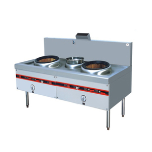 <span class=keywords><strong>Restaurante</strong></span> comercial doble cabezas de cocina de chino trabajos de Gas quemador de la estufa con calentador - Product Image 1