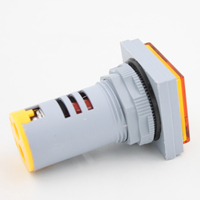Panel Mini 230V Fase Tunggal Amperemeter Digital Persegi Indikator LED IP53 Akurasi 0.5 Pengukuran Tegangan 500V AC/DC ABS