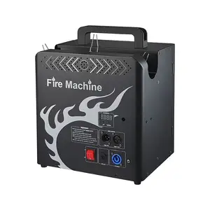 Professionelle DMX 300 W 3 Köpfe Dreiwege-Feuermaschine Spray bunte Bühnenflamme Projektor Maschine für Veranstaltung Hochzeit DJ Club