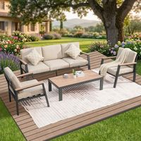 Meilleures ventes - Ensemble de canapés d'extérieur en aluminium OEM, fauteuils de jardin résistants aux UV pour cour