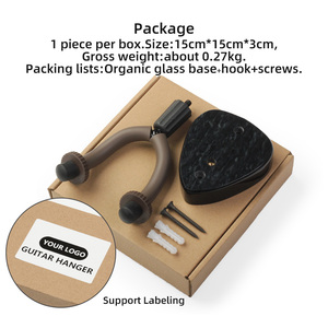기타, 베이스, 우쿨렐레, 바이올린용 회전식 부드러운 고무 후크 벽걸이 거치대 - Product Image 4