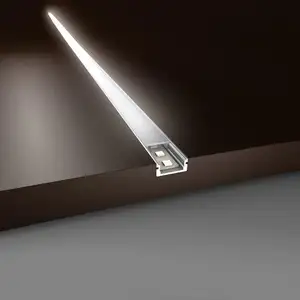 Profilo in alluminio a led da 17mm montato su superficie e da incasso per strisce luminose a led intelligenti