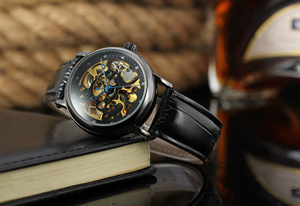 Orologio da polso da uomo con logo personalizzato automatico con cinturino in pelle per fabbrica cinese - Product Image 5