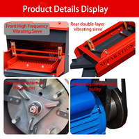 Machine agricole multifonctionnelle 4-en-1 : décortiqueuse de riz, maïs, café et batage de paddy avec tamis vibrant