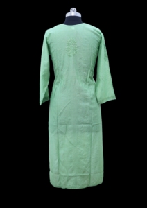 Fantaisie Lucknowi Chikan Coton Kurti Conception Exclusive Dames Partywear Broderie Salwar Kameez Pantalon Offre Spéciale Top Indien - Product Image 4